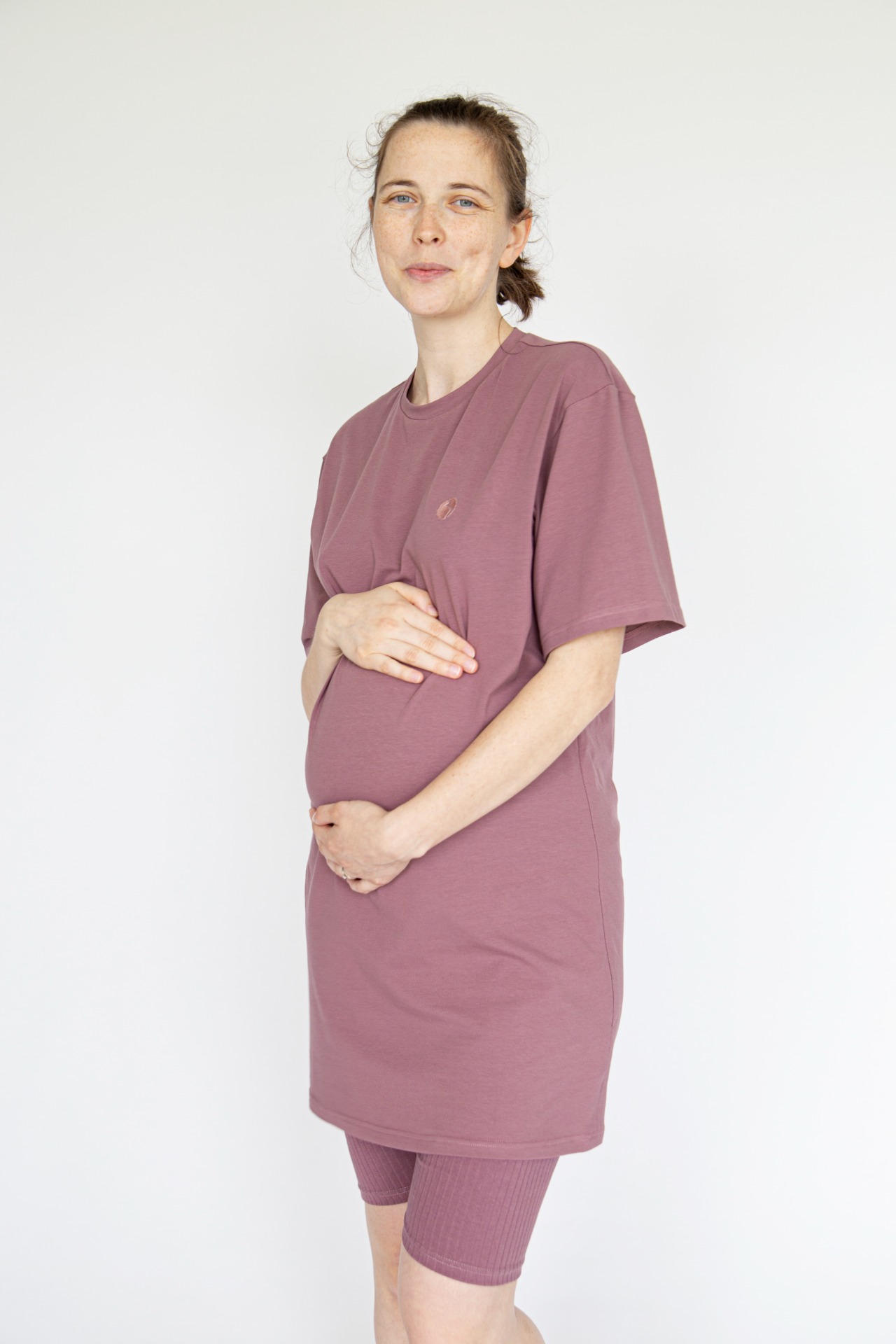 New Flow kismama és szoptatós pólóruha 3in1_mauve