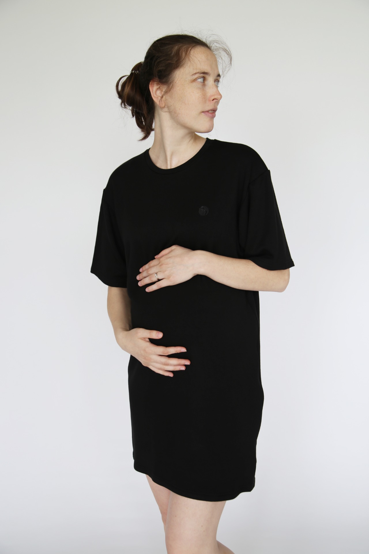 New Flow kismama és szoptatós pólóruha 3in1_black